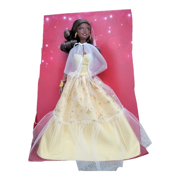 Barbie Other - No Box Barbie Signature 2023 Holiday Doll Dark Brown Hair  Golden Gown